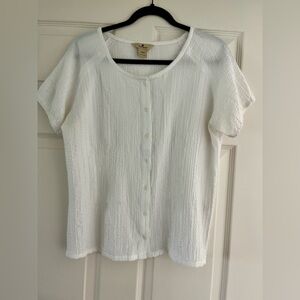 Woolrich White Textured Button-Down Shirt